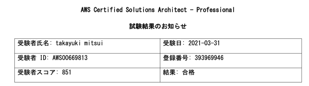 AWS Solution Architect Professionalに3日で合格するまで